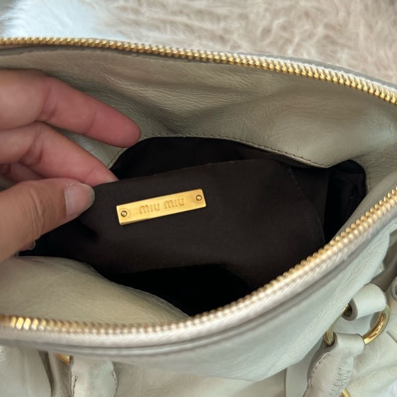 Miu Miu Women's Gray Leather Handbag - Picture 13 of 15